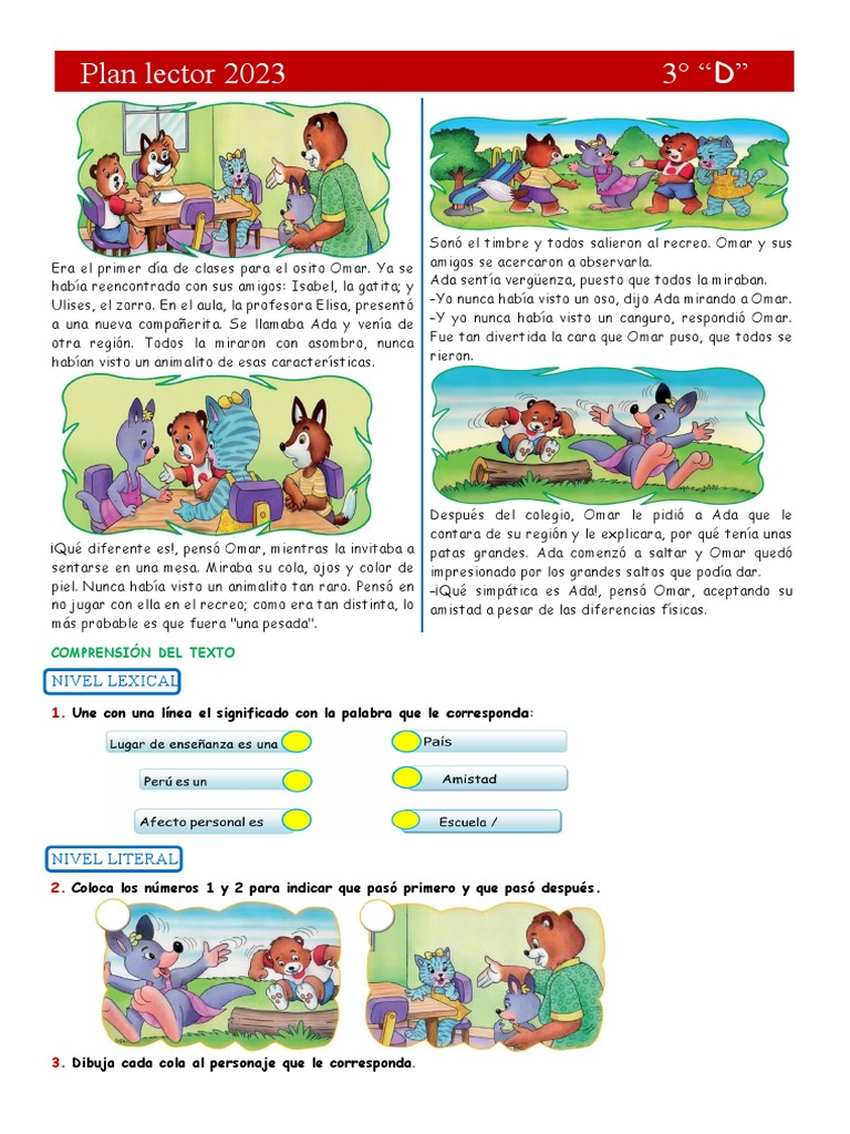 Primer día de clases de Omar el oso | PDF | Ulises (novela)