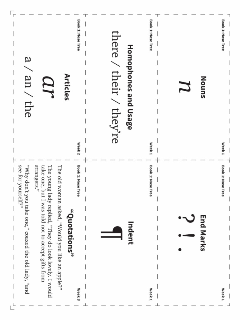 IEW Fix It Grammar Student Cards | PDF