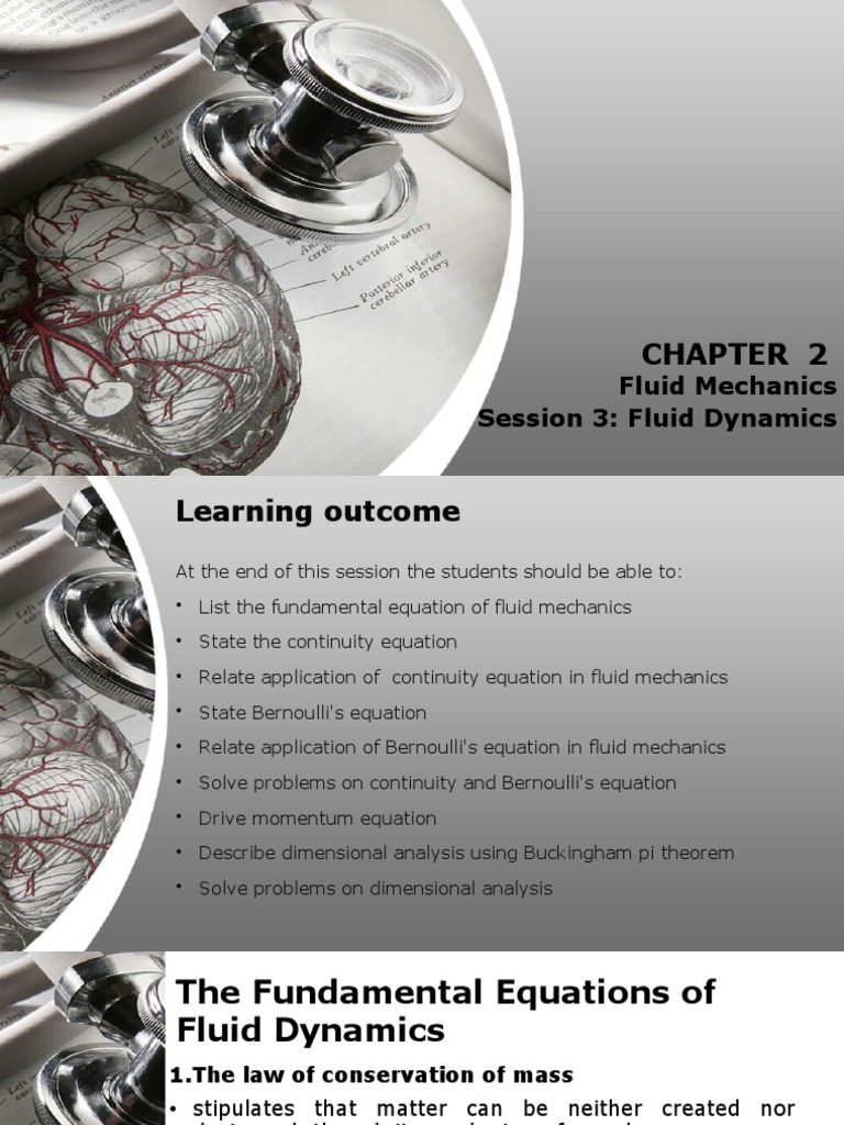 Fluid Dynamics: Key Equations & Applications | PDF | Teaching Methods ...