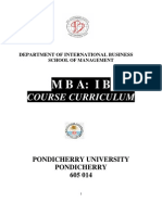 Course Curriculum: Mba: Ib