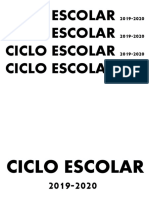 CICLO ESCOLAR 2019