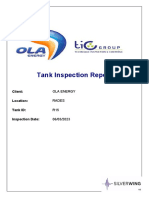 Tank Inspection Report: Client: Ola Energy Location: Rades Tank ID: R15 Inspection Date: 06/03/2023