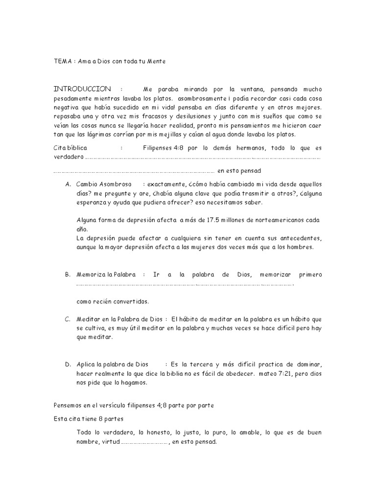 Ama A Dios Con Toda Tu Mente Pdf