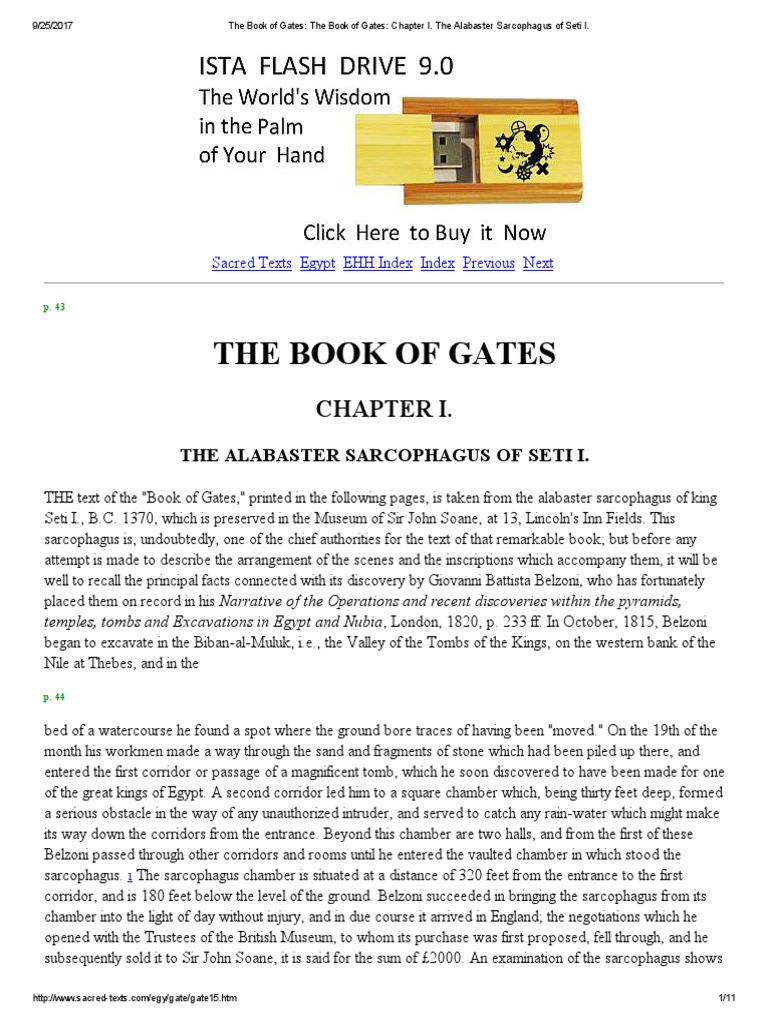 The Book of Gates PDF Osiris