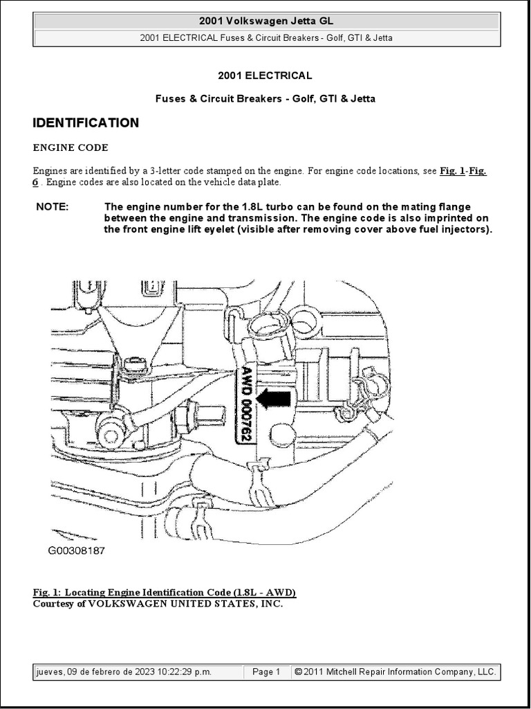 Fusibles Jetta 2001 2.0L | PDF | Diesel Engine | Fuse (Electrical)