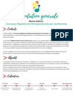 Fiche Presentation Du Concours de Lentrepreneuriat Par Les Femmes 8eme Edition
