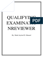Qualifying Examination Reviewer