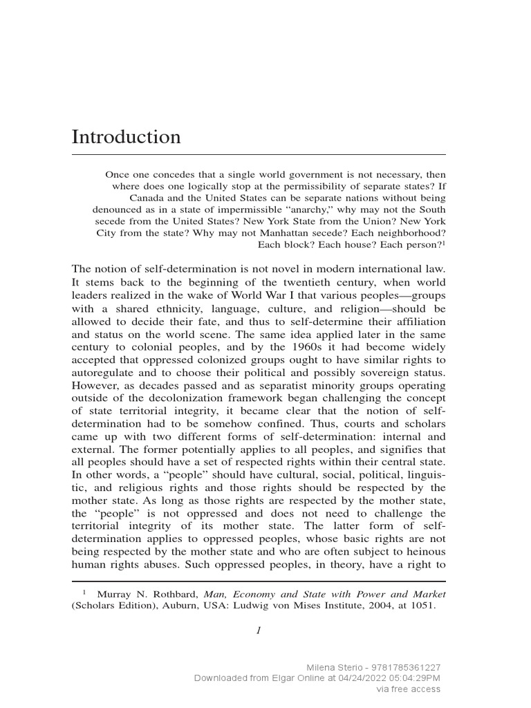 Understanding Self-Determination and Secession | PDF | Secession | Self ...