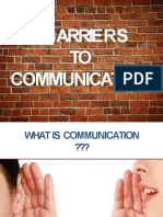 Barriers To Communication