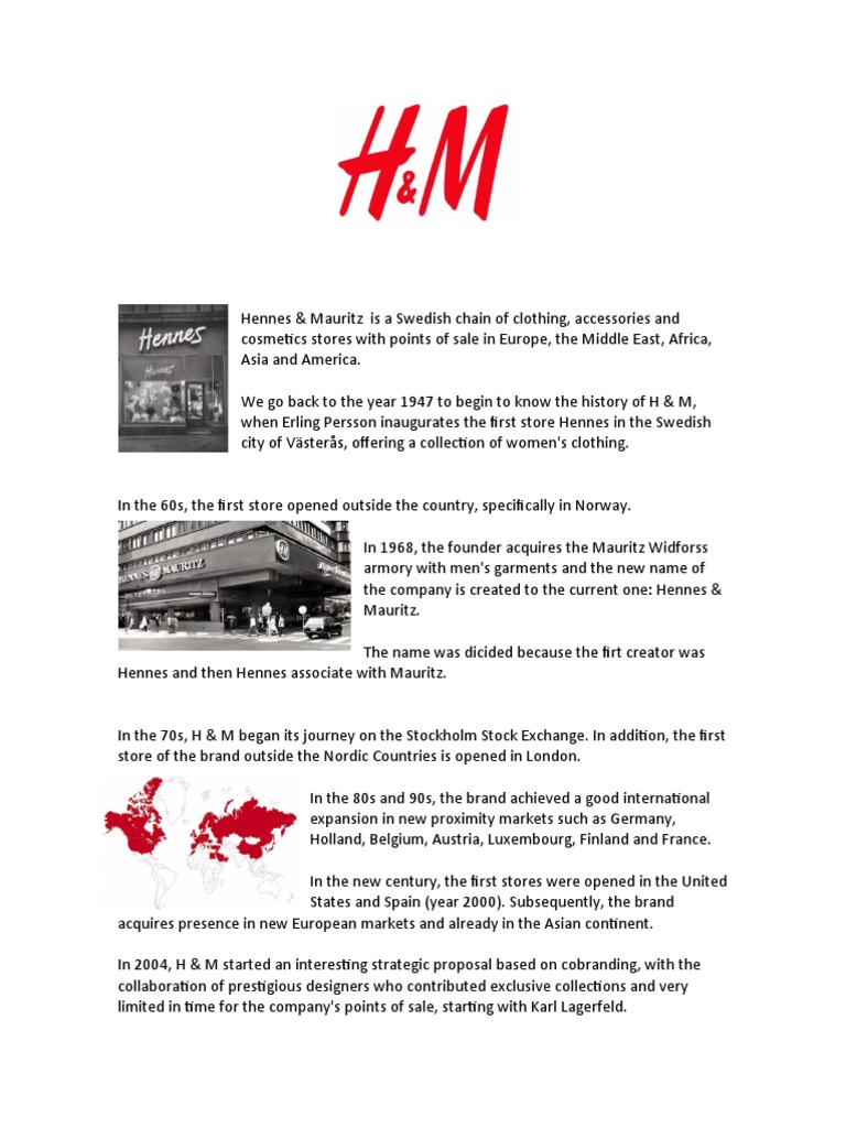 History of H&M: From 1947 to Today | PDF | Travel | Art