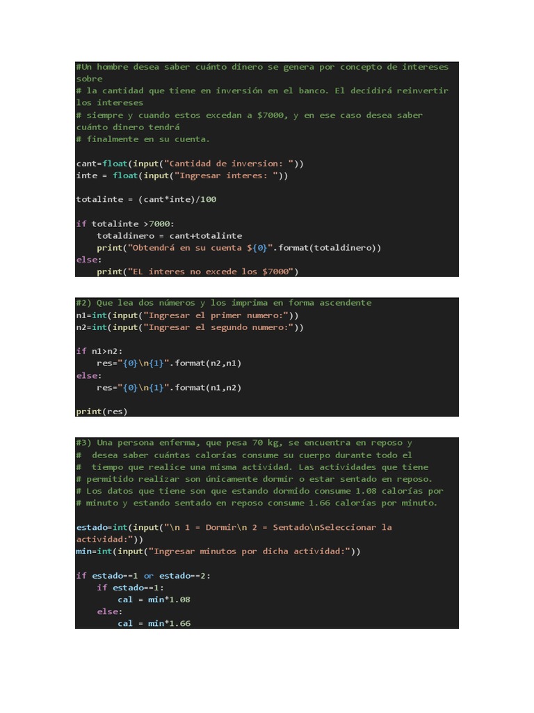 Ejercicios Python | PDF | Bancos | Negocios económicos