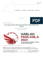 Doa Upacara Hari Lahir Pancasila 2023 Untuk Instansi Dan Umum