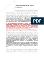 Exercícios Etica e Legislação Farmacêutica.