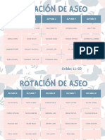 Rotación de Aseo