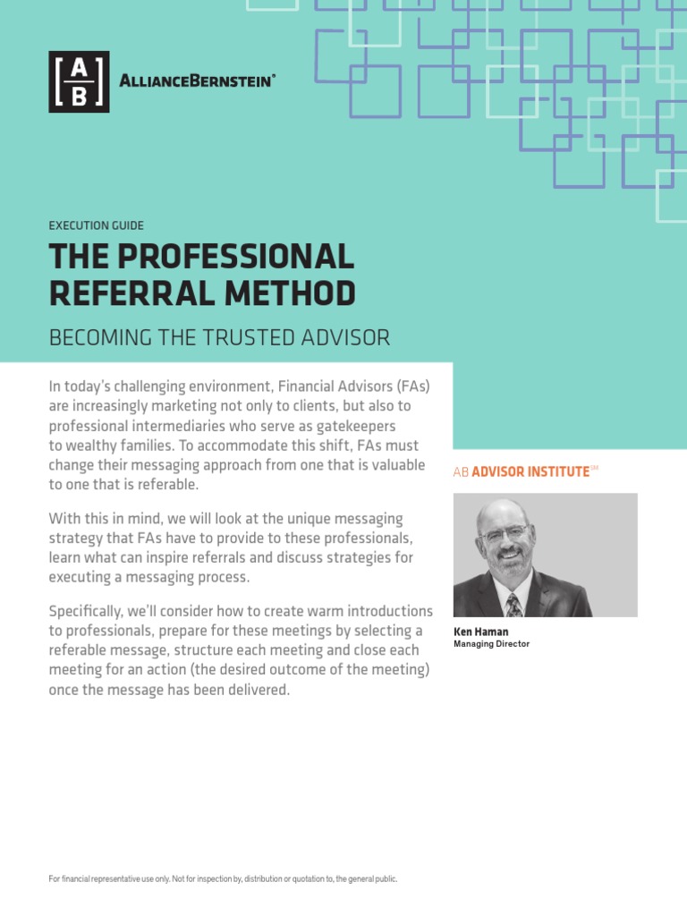 The Professional Referral Method Execution Guide | PDF | Investing | Risk