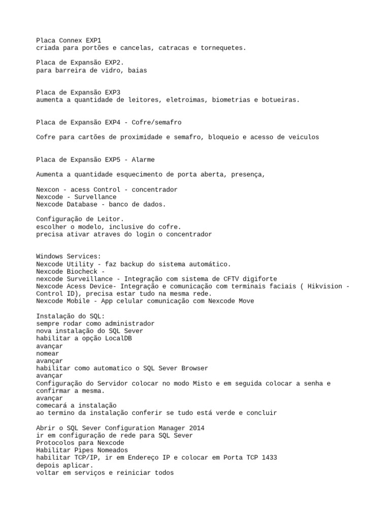 Configuração e Instalação do Nexcode | PDF | Casa e Jardim | Computadores