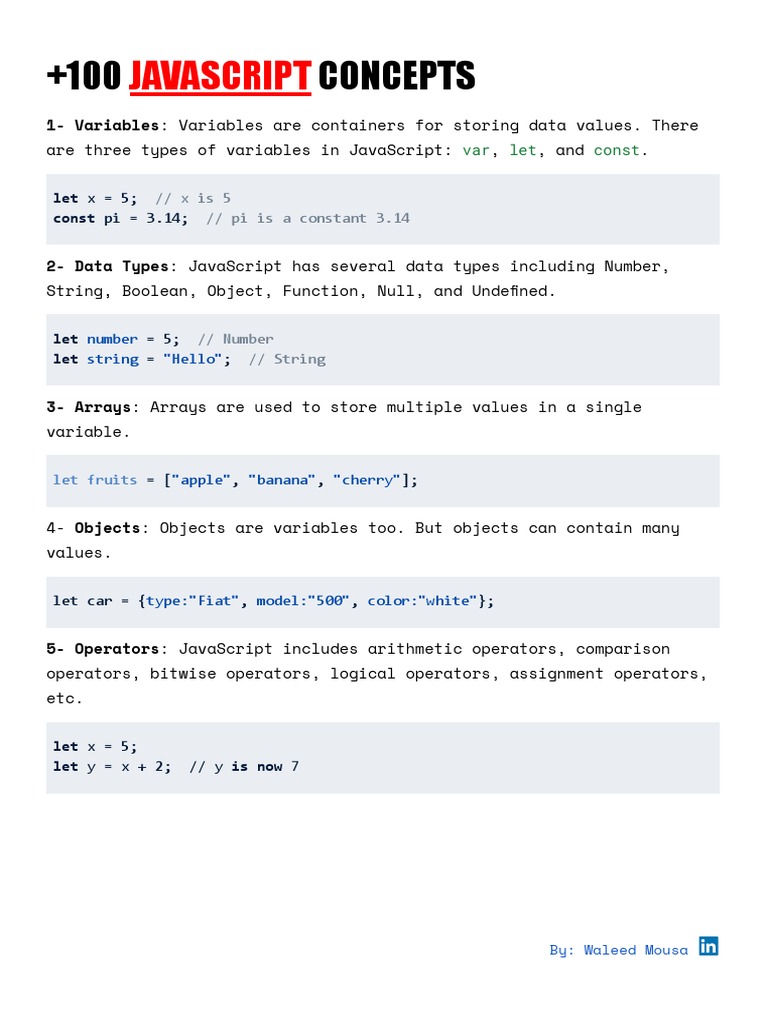 100 Conceitos Javascript | PDF | Computer Engineering | Computer ...