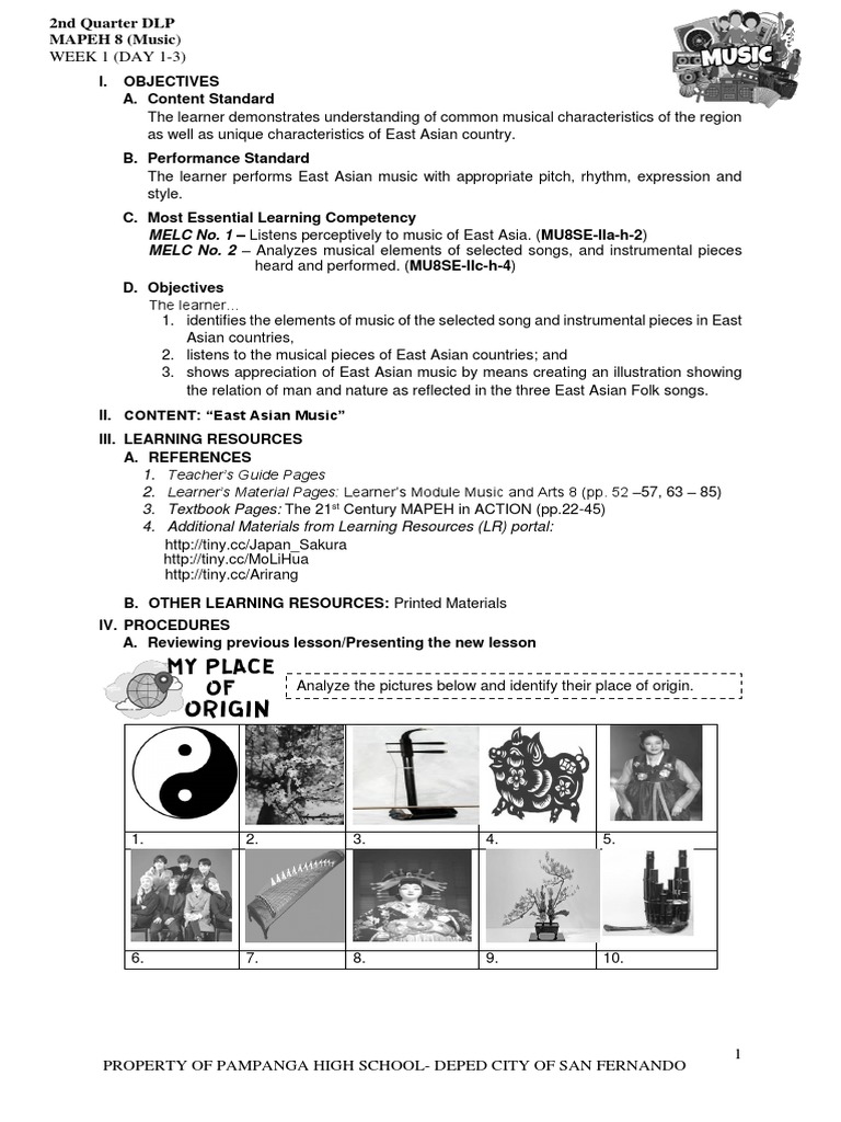 SIPacks MUSIC Grade 8 2nd Quarter | PDF | Language Arts & Discipline | Art