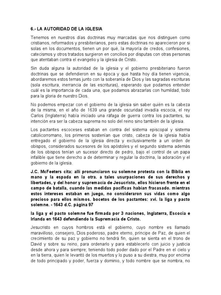 Gobierno de la Iglesia según la Biblia | PDF | Iglesia Católica | Biblia
