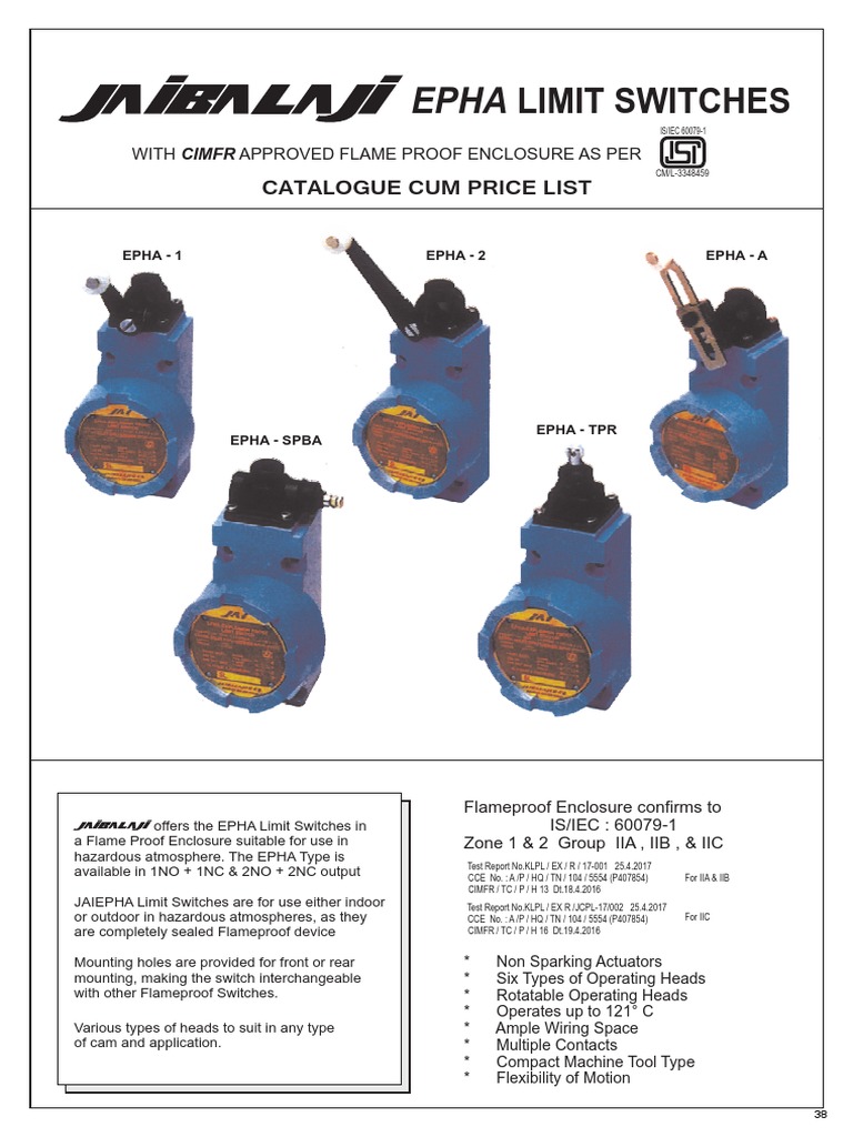 Flame Proof Limit Switch PDF