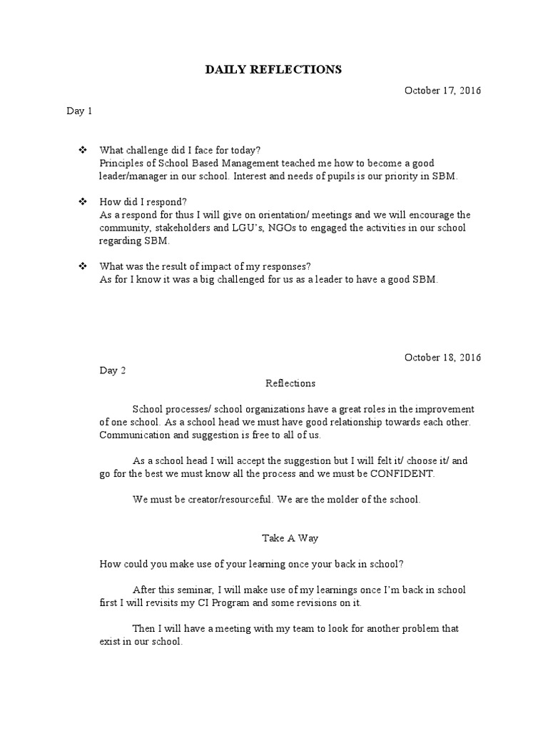 Daily reflections pdf