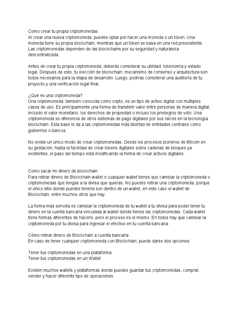 Como Crear Tu Propia Criptomonedas | PDF | Informática