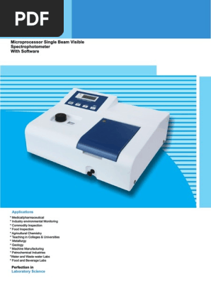 Spectrophotometer 721 | PDF | Spectrophotometry | Electrical