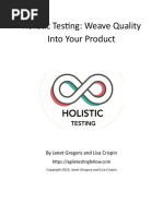 Holistic Testing-Weave Quality Into Your Product