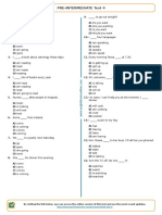 Pre Intermediate Test