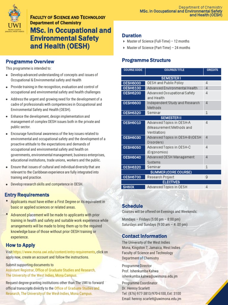 MSC Occupational and Environmental Health and Safety | PDF