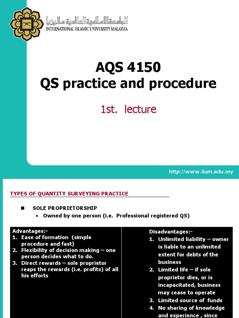 Types of Quantity Surveying Practices | PDF | Career & Growth | Business