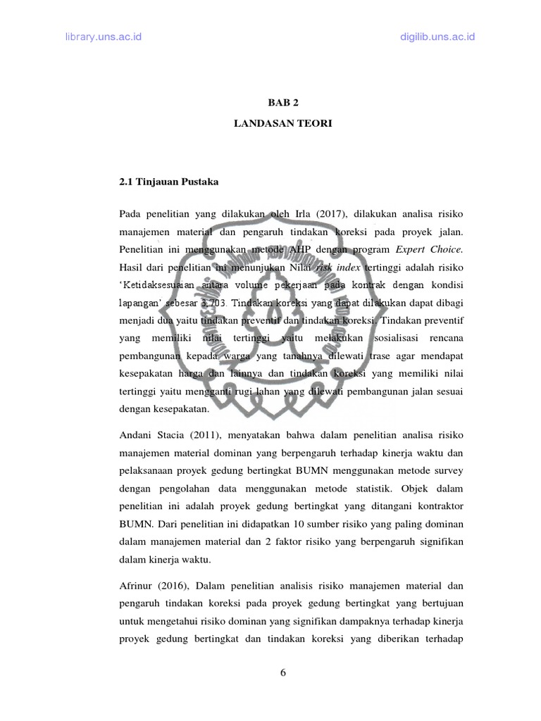 Metode Zero-One dalam Manajemen Risiko | PDF