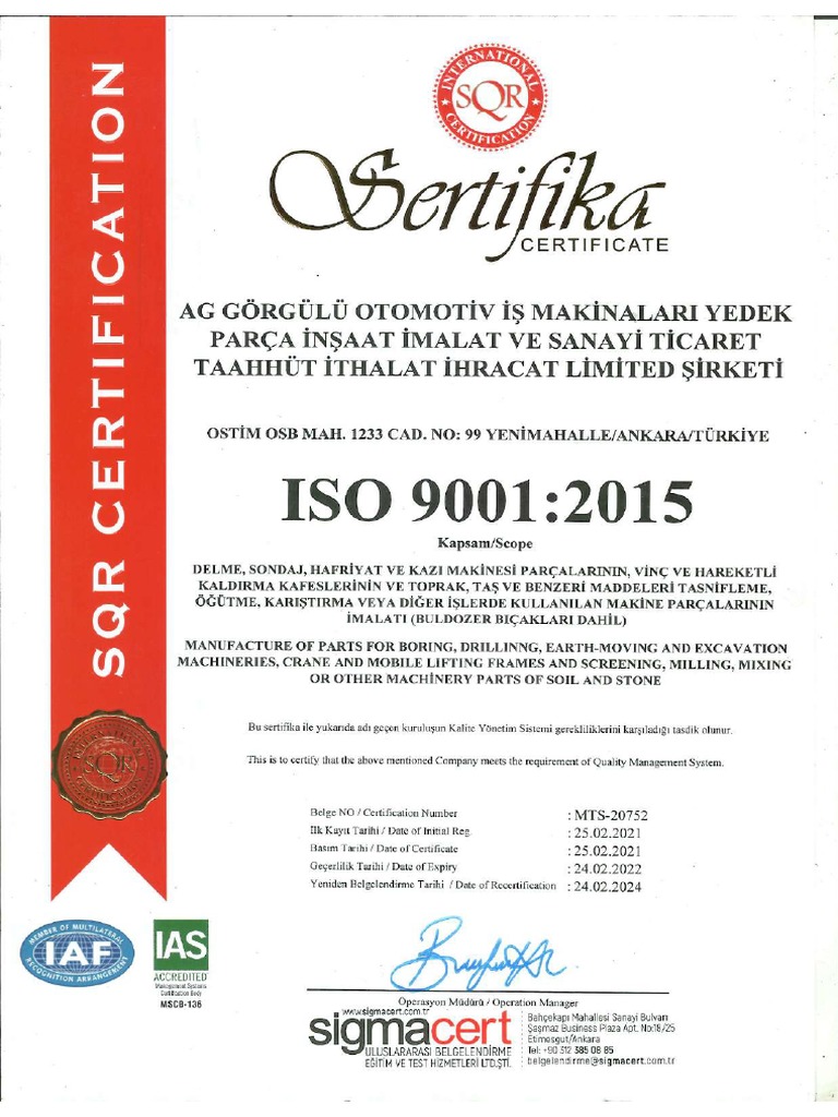 ISO 9001-2015 (1) Volvo | PDF