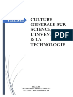 Culture Generale Sur La Science, L Invention Et La Tecnologie