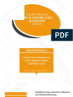 Course Module: Care of Mother, Child, Adolescent
