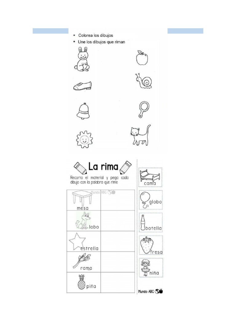 Dibujos de Rimas | PDF