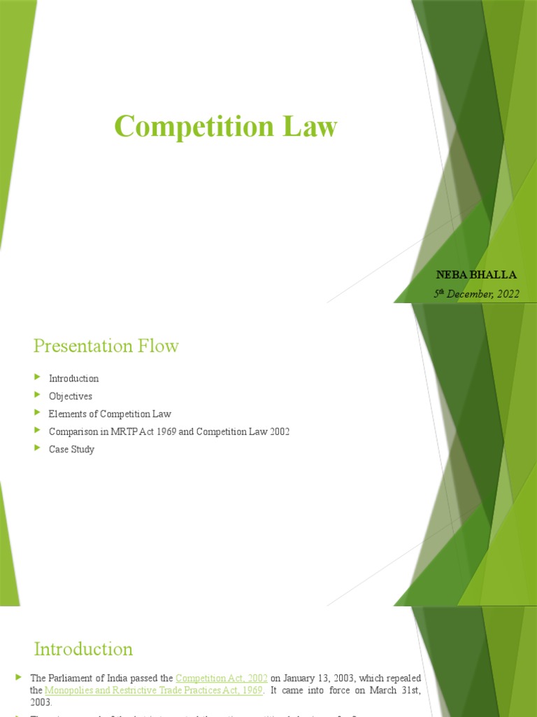 Competition Law | PDF | Competition Law | Economics Of Regulation