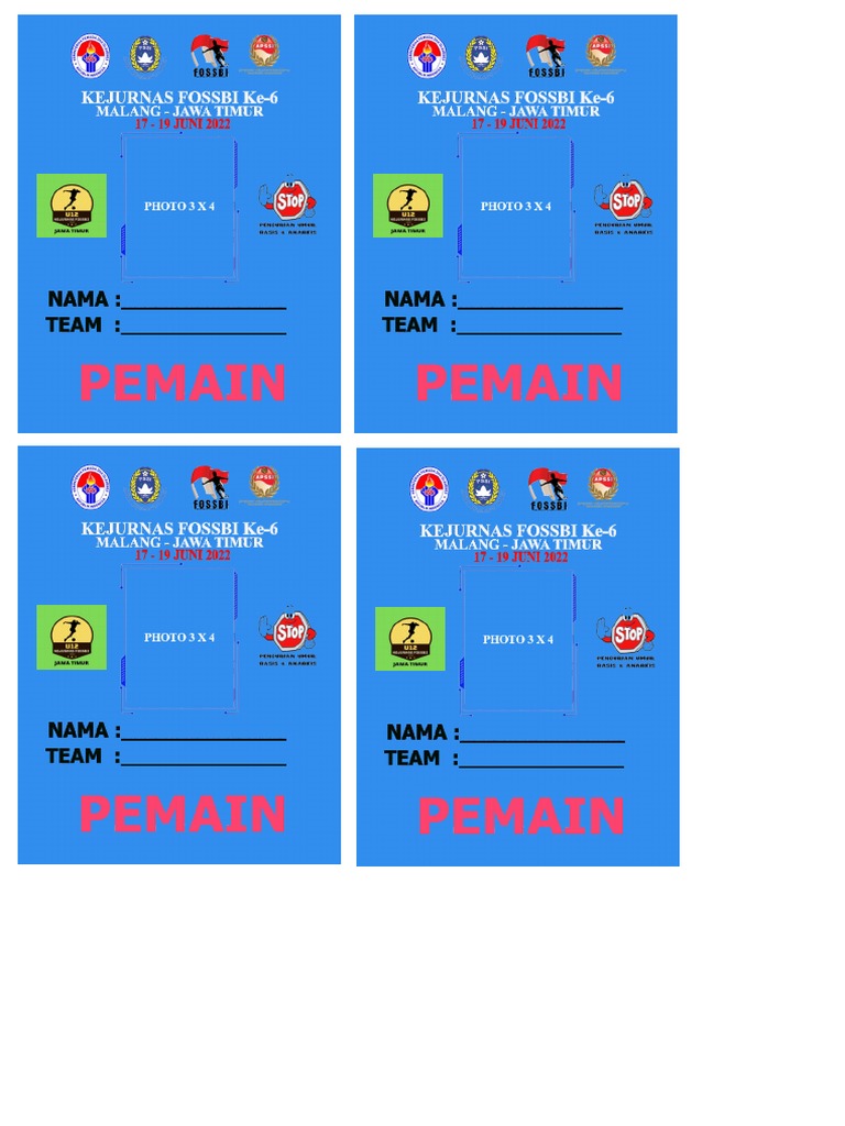 Id Card Pemain U | PDF