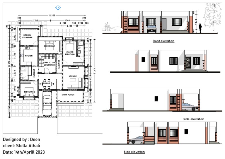 Stella Ground Floor Plan and Elevations | PDF