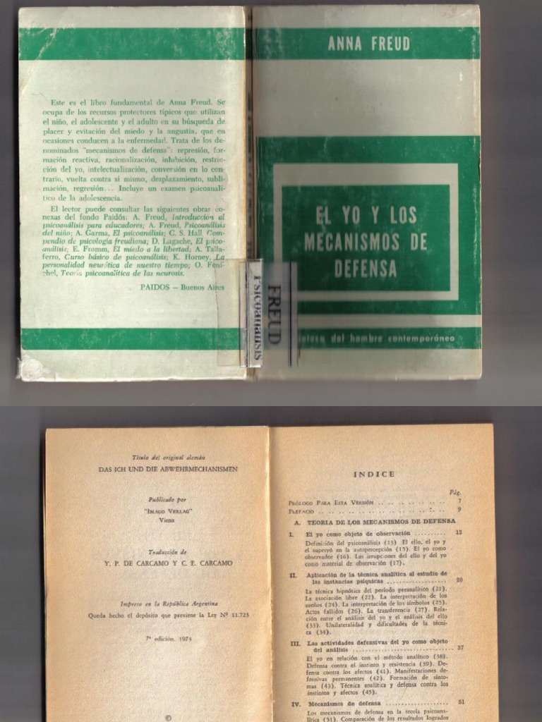 Anna Freud - El Yo y Los Mecanismos de Defensa | PDF