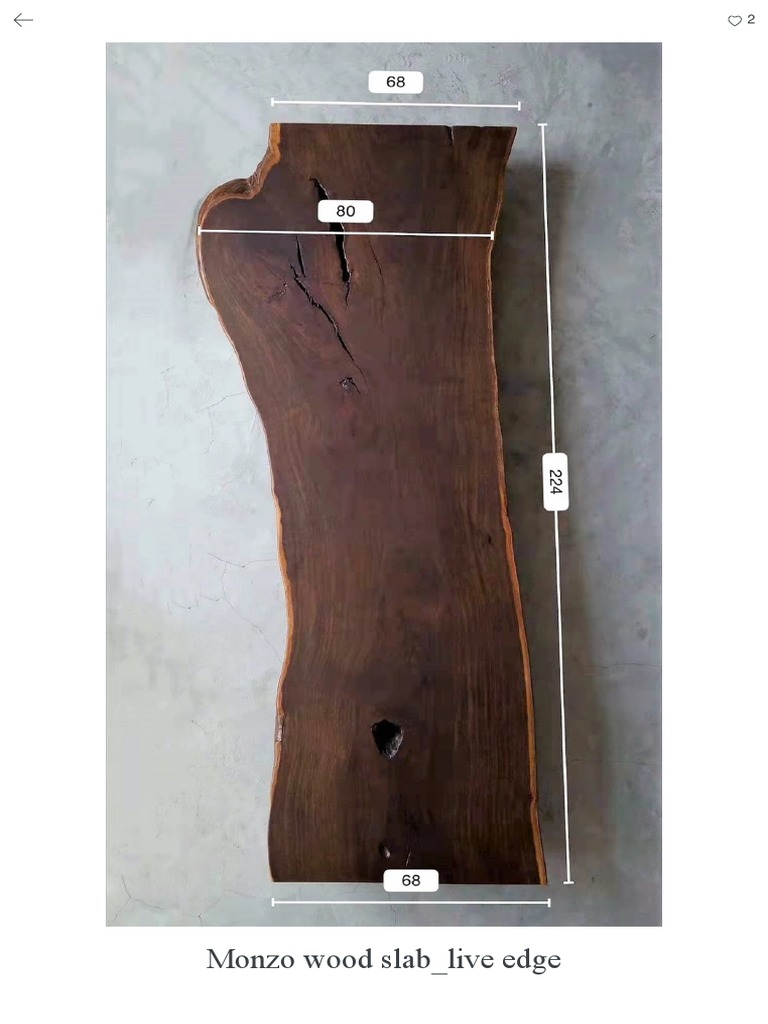 Monzo Wood Slab Live Edge Slab PDF
