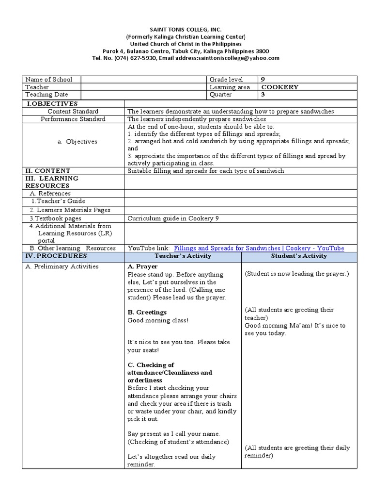Appropriate Fillings and Spreads | PDF