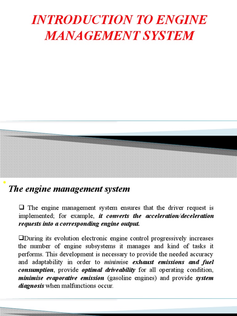 Engine Management System - 3 | PDF | Exhaust Gas | Engines