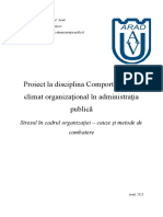 Proiect La Disciplina Comportament Şi Climat Organizaţional În Administraţia Publică 2