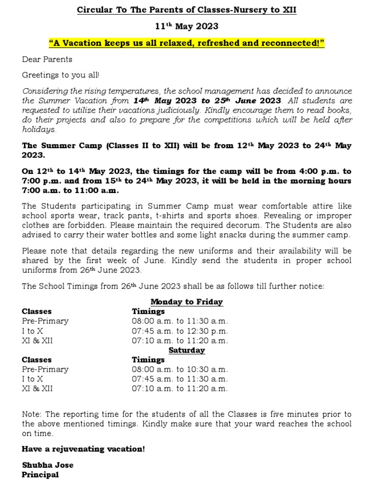 Summer Camp Pdf