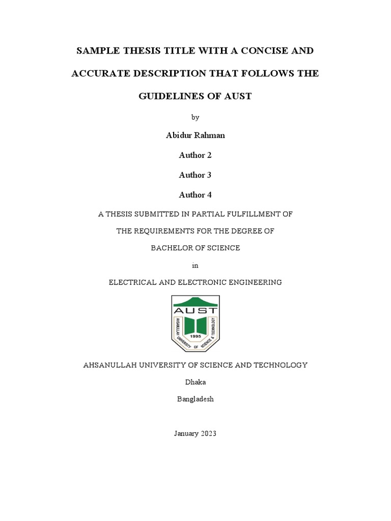 bsc thesis format