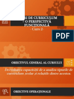 Curs 2 - Tipuri de Curriculum - o Perspectivă Funcțională - PIPP - Anul I