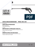 Parkside Druckreiniger PDRA 20 Li B2 Lidl Akku