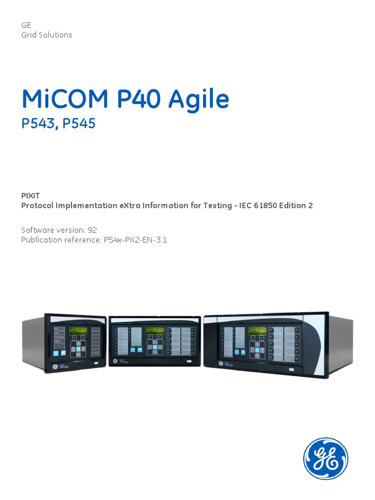 MiCOM P40 Agile P543, P545 PIXIT Guide | PDF