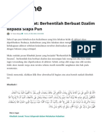 Khutbah Jumat - Berhentilah Berbuat Dzalim Kepada Siapa Pun - NU Online